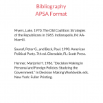 great apsa citation style for political science apsa cover page