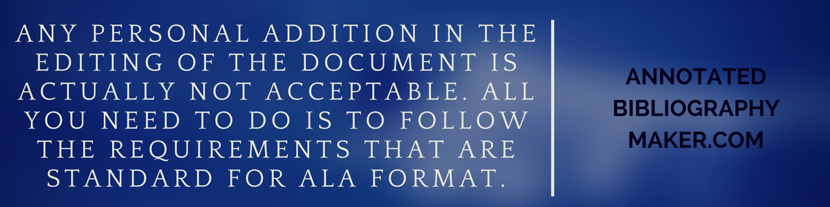 ala formatting